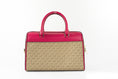 Bild in Galerie-Betrachter laden, Michael Kors Travel Medium Carmine Pink Signature PVC Duffle Crossbody Bag Purse
