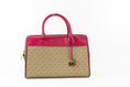 Bild in Galerie-Betrachter laden, Michael Kors Travel Medium Carmine Pink Signature PVC Duffle Crossbody Bag Purse
