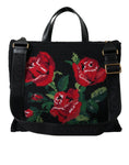 Bild in Galerie-Betrachter laden, Dolce & Gabbana Schwarze Tote mit schicker Blumenstickerei
