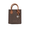 Bild in Galerie-Betrachter laden, Michael Kors Mercer XS Brown Signature PVC North South Shopper Crossbody Tasche
