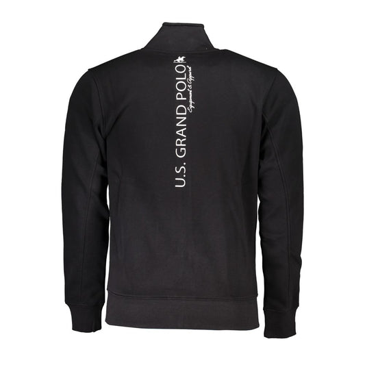 U.S. Grand Polo Schickes Fleece-Langarm-Sweatshirt mit kontrastierenden Details