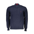 Load image into Gallery viewer, Harmont & Blaine Schicker blauer Pullover mit halbem Reißverschluss und Stickereidetail
