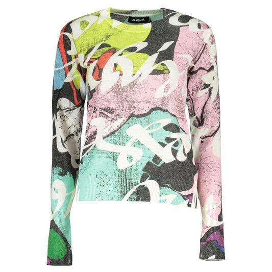 Desigual Eleganter Pullover mit Rundhalsausschnitt in Kontrastfarbe