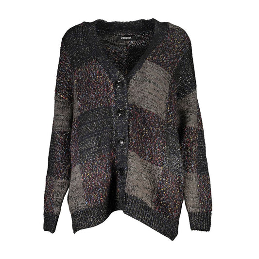 Desigual Elegante langärmelige Strickjacke mit V-Ausschnitt