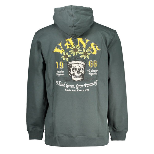 Vans Grünes Fleece-Kapuzen-Sweatshirt mit Logodruck