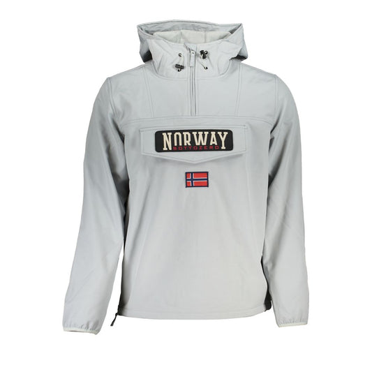 Norway 1963 Graue Softshell-Jacke mit Kapuze