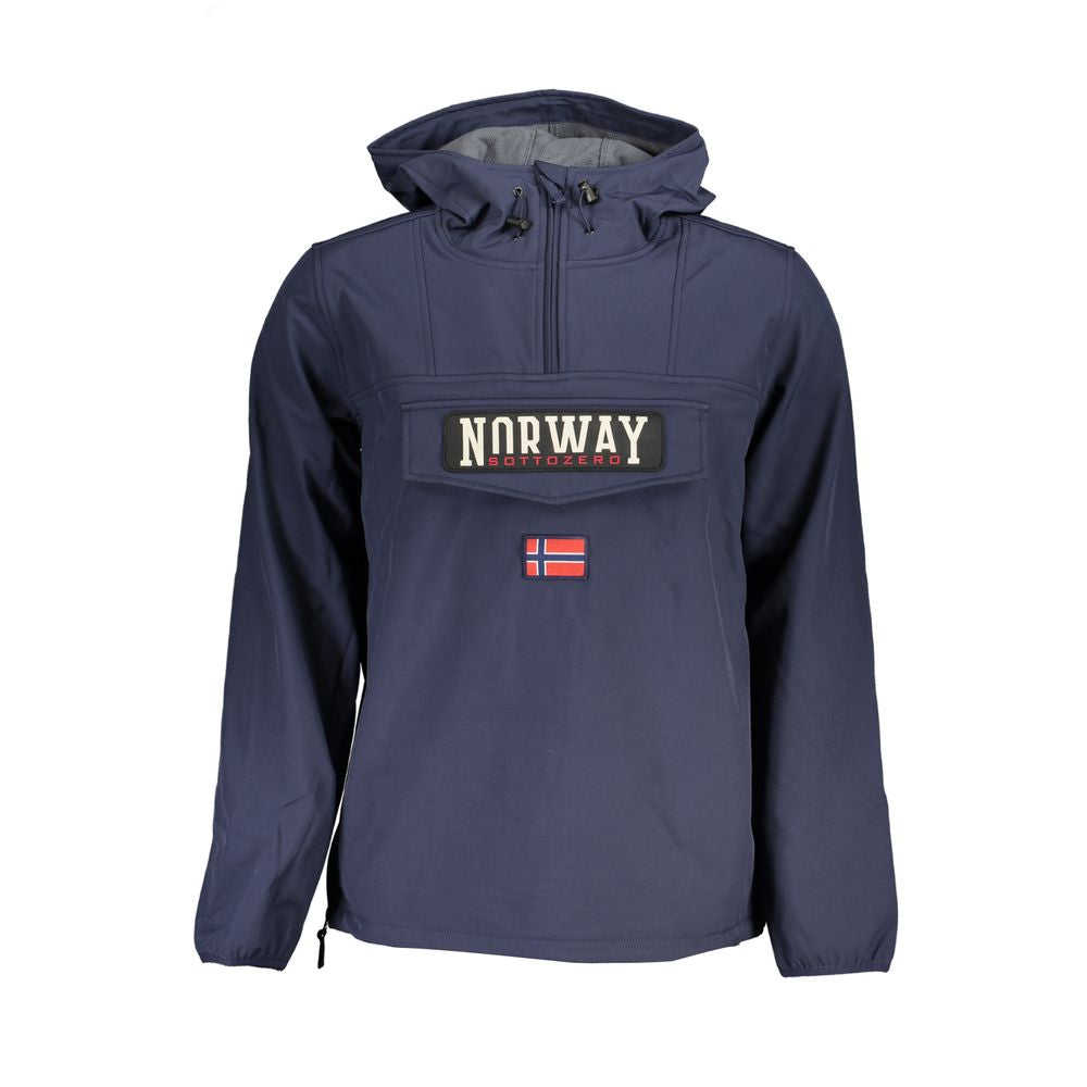 Norway 1963 Glatte Softshell-Kapuzenjacke in Bold Blue