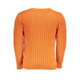 Load image into Gallery viewer, U.S. Grand Polo Orangefarbener Pullover mit verdrehtem Rundhalsausschnitt
