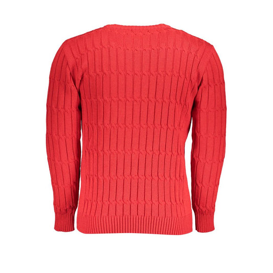 U.S. Grand Polo Grand Polo Rosa verdrehter Pullover mit Rundhalsausschnitt