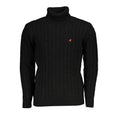 Load image into Gallery viewer, U.S. Grand Polo Eleganter schwarzer Rollkragenpullover mit Twisted-Pulli
