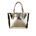 Bild in Galerie-Betrachter laden, Michael Kors Jet Set Pale Gold Metallic XS Carryall Top Zip Tote Bag Purse
