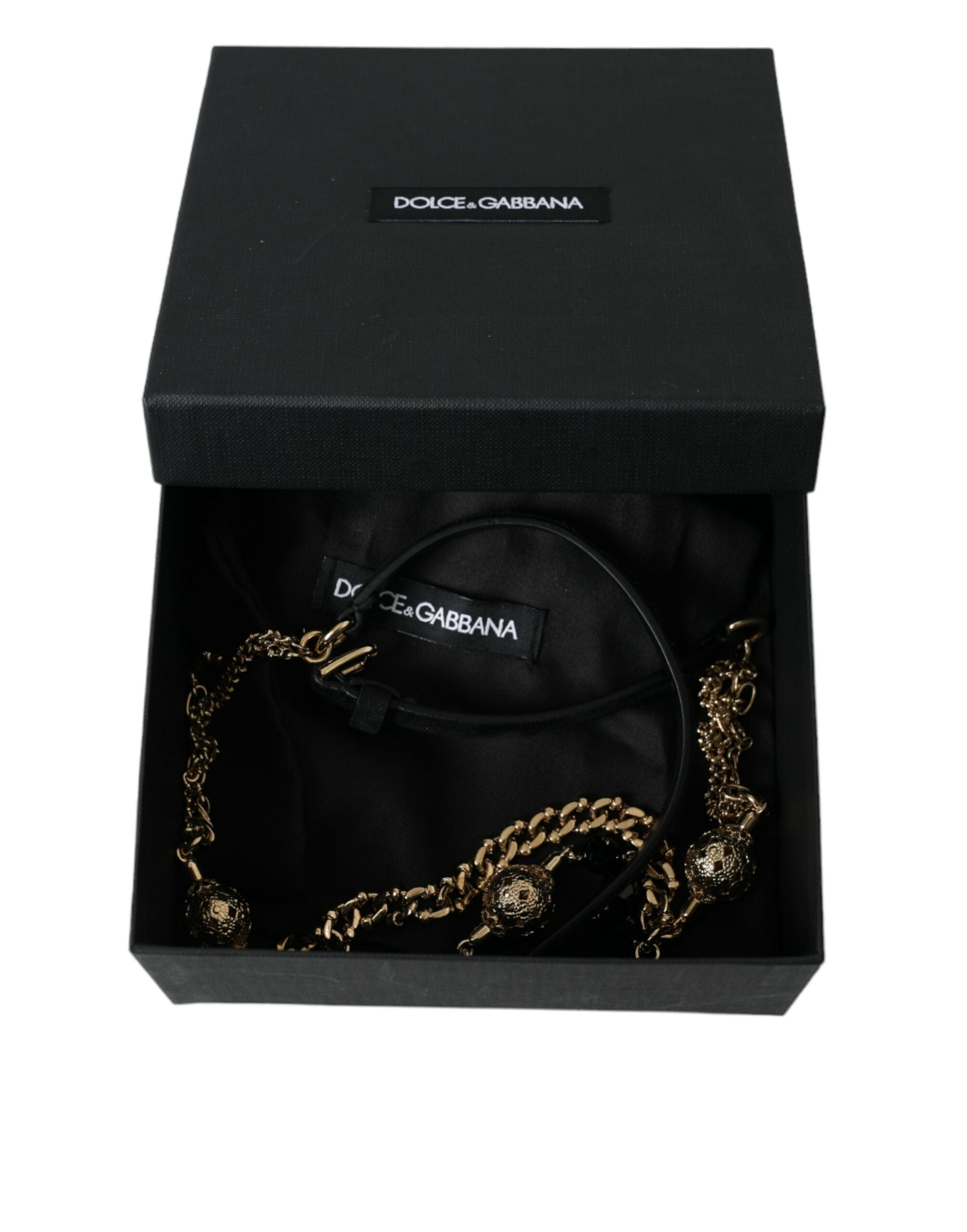 Dolce & Gabbana Eleganter Crystal Bounce Leder-Gürtel