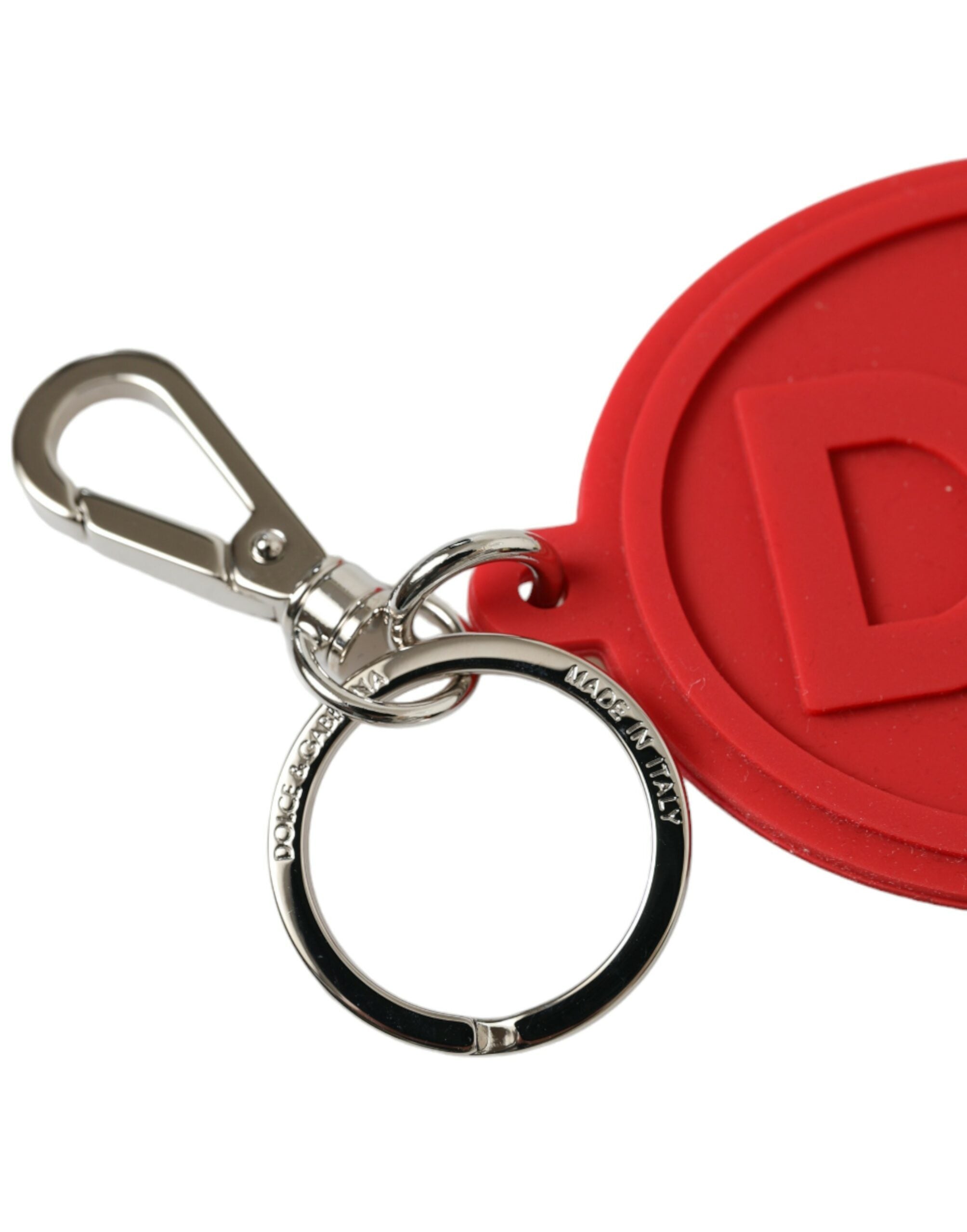 Dolce &amp; Gabbana Elegant Red Trifold Keychain Case