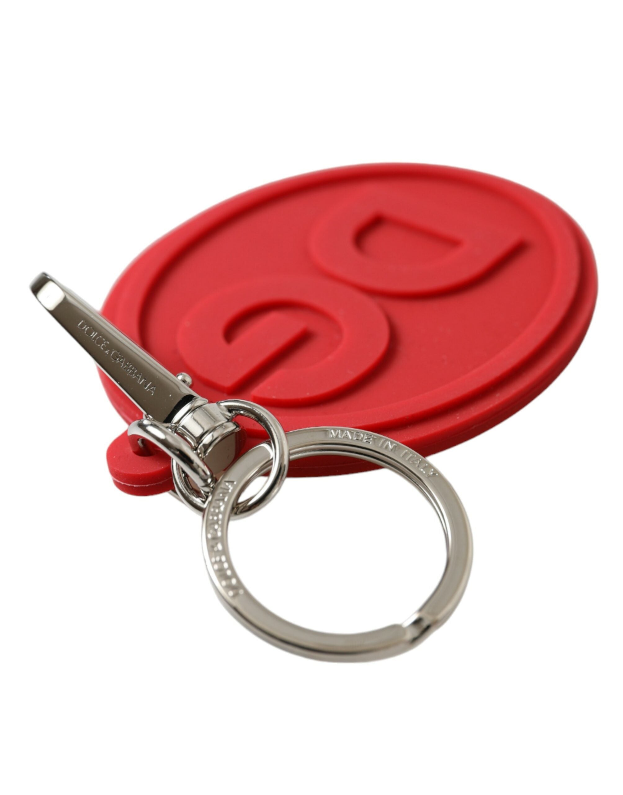 Dolce &amp; Gabbana Elegant Red Trifold Keychain Case