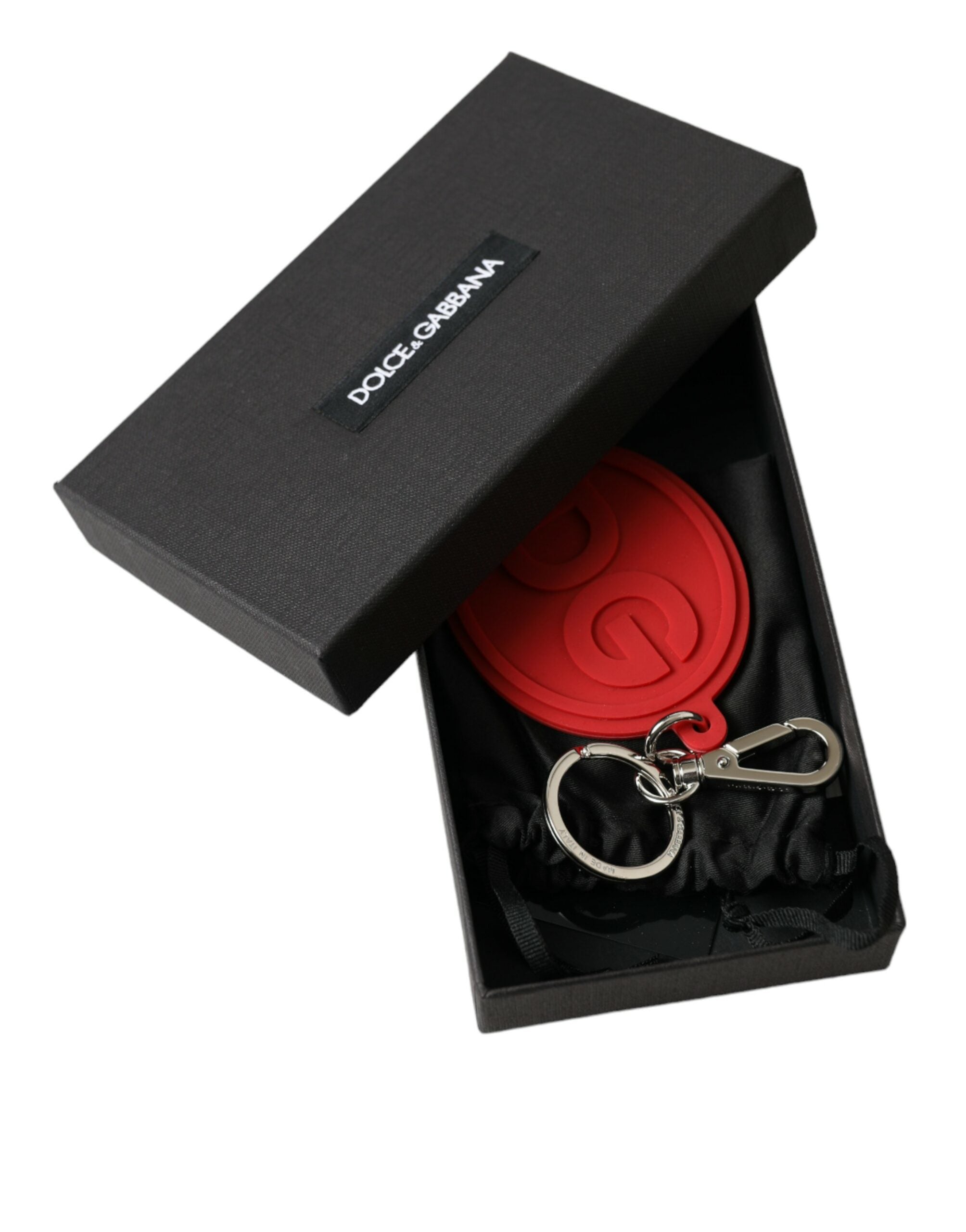 Dolce &amp; Gabbana Elegant Red Trifold Keychain Case