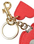 Load image into Gallery viewer, Dolce & Gabbana Elegant keyring in red leather with gold accents
