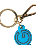 Load image into Gallery viewer, Dolce & Gabbana Elegant blue and gold keychain accessory
