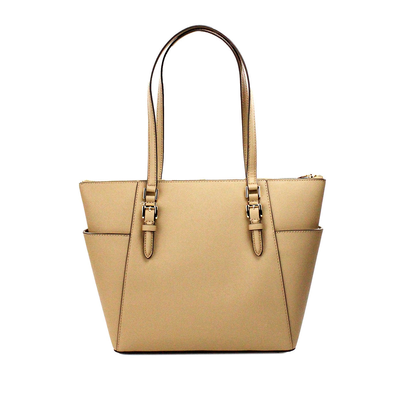 Michael Kors Charlotte Camel Große Leder-Tasche mit Reißverschluss Handtasche