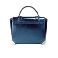 Load image into Gallery viewer, Michael Kors Manhattan Medium Teal Leather Top Handle Satchel Bag
