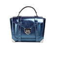 Load image into Gallery viewer, Michael Kors Manhattan Medium Teal Leather Top Handle Satchel Bag
