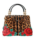 Load image into Gallery viewer, Dolce & Gabbana Chic tote with leopard print and red roses!
