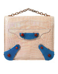 Load image into Gallery viewer, Balenciaga Elegant Mini Chain Beige Clutch for Evening Elegance
