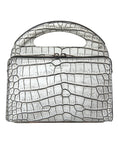 Load image into Gallery viewer, Balenciaga Metallic Silver Alligator Leather Mini Bag
