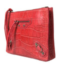 Load image into Gallery viewer, Balenciaga Exotic Red Alligator Leather Clutch
