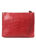 Load image into Gallery viewer, Balenciaga Exotic Red Alligator Leather Clutch
