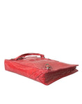 Load image into Gallery viewer, Balenciaga Exotic Red Alligator Leather Clutch
