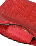 Load image into Gallery viewer, Balenciaga Exotic Red Alligator Leather Clutch
