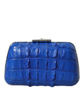 Load image into Gallery viewer, Balenciaga Electric Blue Crocodile Leather Clutch
