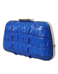 Load image into Gallery viewer, Balenciaga Electric Blue Crocodile Leather Clutch
