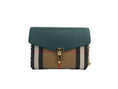 Bild in Galerie-Betrachter laden, Burberry Macken Kleine Vintage Green House Check Leder Crossbody Tasche
