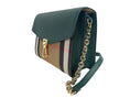 Bild in Galerie-Betrachter laden, Burberry Macken Kleine Vintage Green House Check Leder Crossbody Tasche
