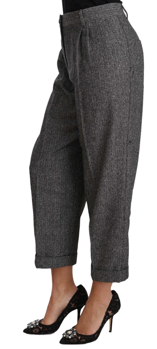 Dolce &amp; Gabbana Elegant grey wool blend trousers