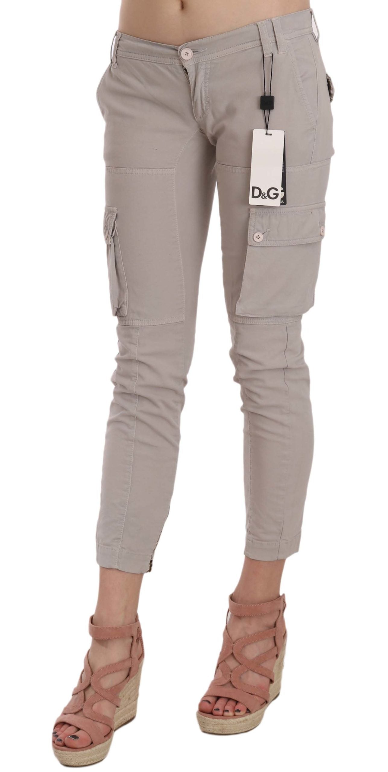 Dolce &amp; Gabbana Chic khaki trousers made from a cotton blend