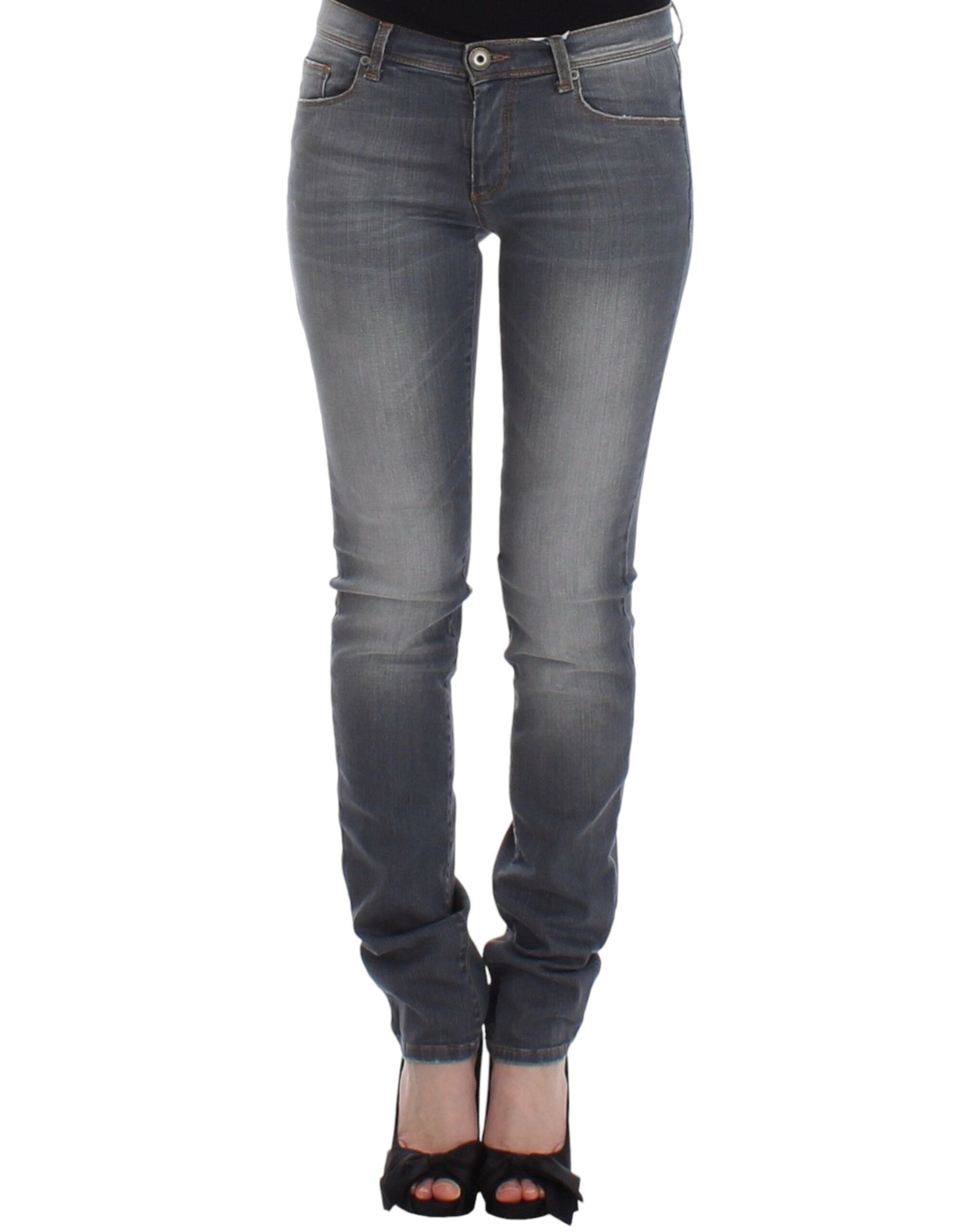 Ermanno Scervino Schicke graue Slim-Fit Skinny Jeans