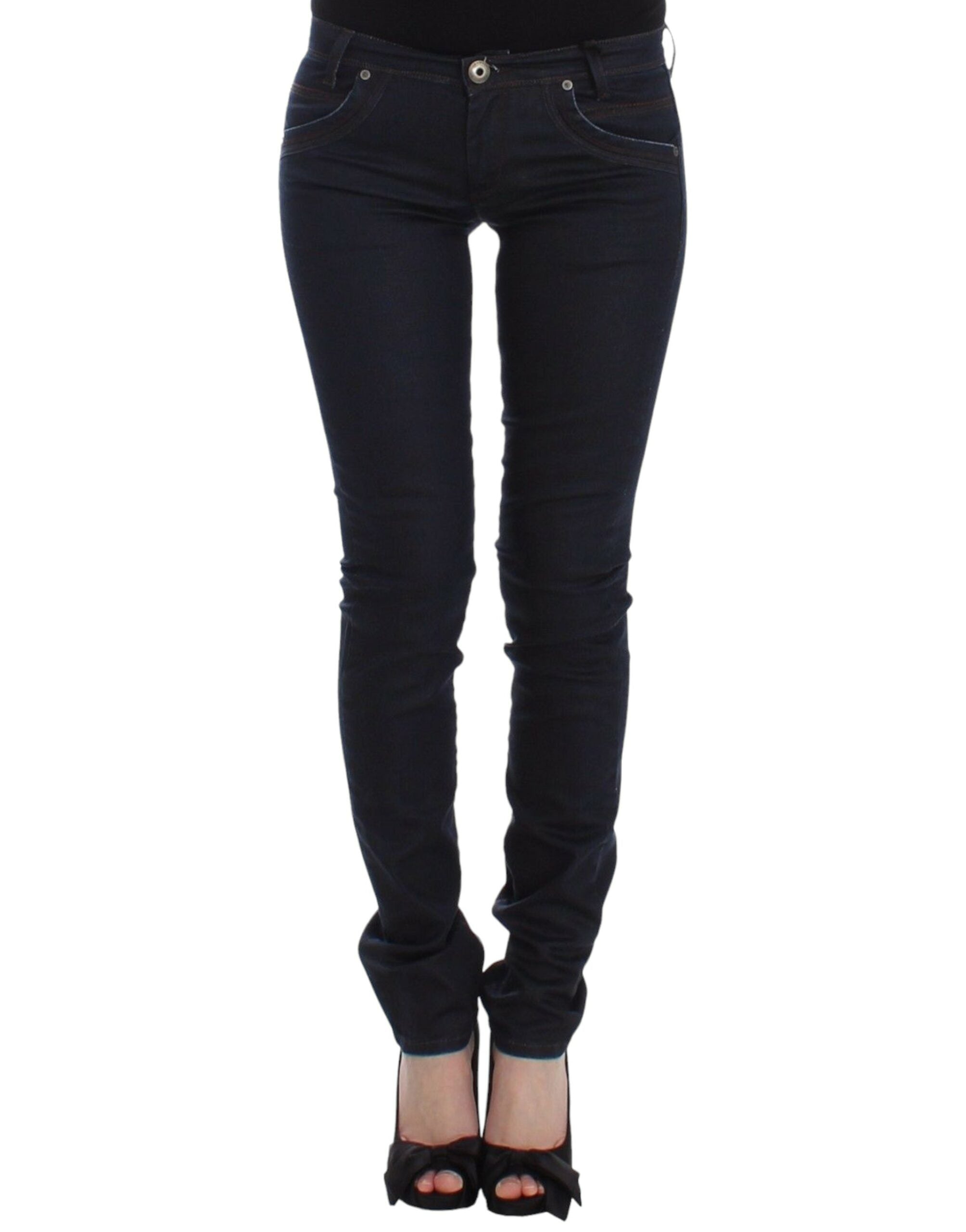 Ermanno Scervino Schicke dunkelblaue Slim Jeans für eleganten Stil