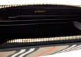 Load image into Gallery viewer, Burberry Ellerby Black Leather Icon Stripe Canvas Zip Around Continental Wallet
