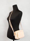 Load image into Gallery viewer, Burberry Small Peach Grained Leather Branded Camera Cross Body Bag
