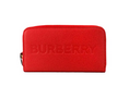 Load image into Gallery viewer, Burberry Elmore Red Embossed Logo Leather Continental Clutch Wallet
