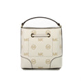 Bild in Galerie-Betrachter laden, Michael Kors Mercer Small Light Cream Geprägte Drawstring Bucket Messenger Bag
