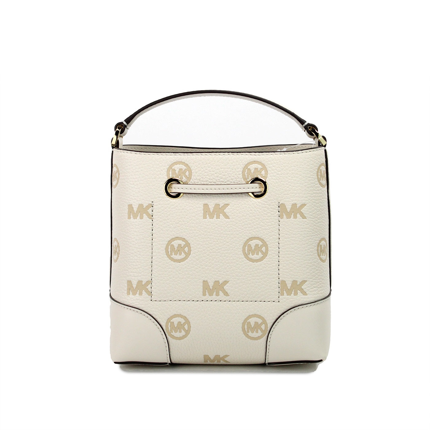 Michael Kors Mercer Small Light Cream Geprägte Drawstring Bucket Messenger Bag