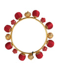 Bild in Galerie-Betrachter laden, Dolce & Gabbana Gold Messing Rot RUNWAY Sicilia Natale Rosen Armband
