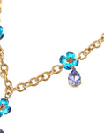 Bild in Galerie-Betrachter laden, Dolce & Gabbana Gold Messing Kette Crystal Floral Anhänger Charm Halskette
