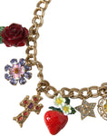 Bild in Galerie-Betrachter laden, Dolce & Gabbana Goldkette Rose Kreuz Strawberry Star Anhänger Halskette
