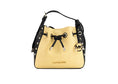 Load image into Gallery viewer, Michael Kors Phoebe Small Straw Studded Faux Leather Bucket Messenger Bag Handbag
