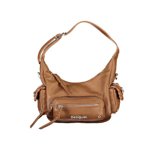 Desigual Braune Polyethylen-Handtasche