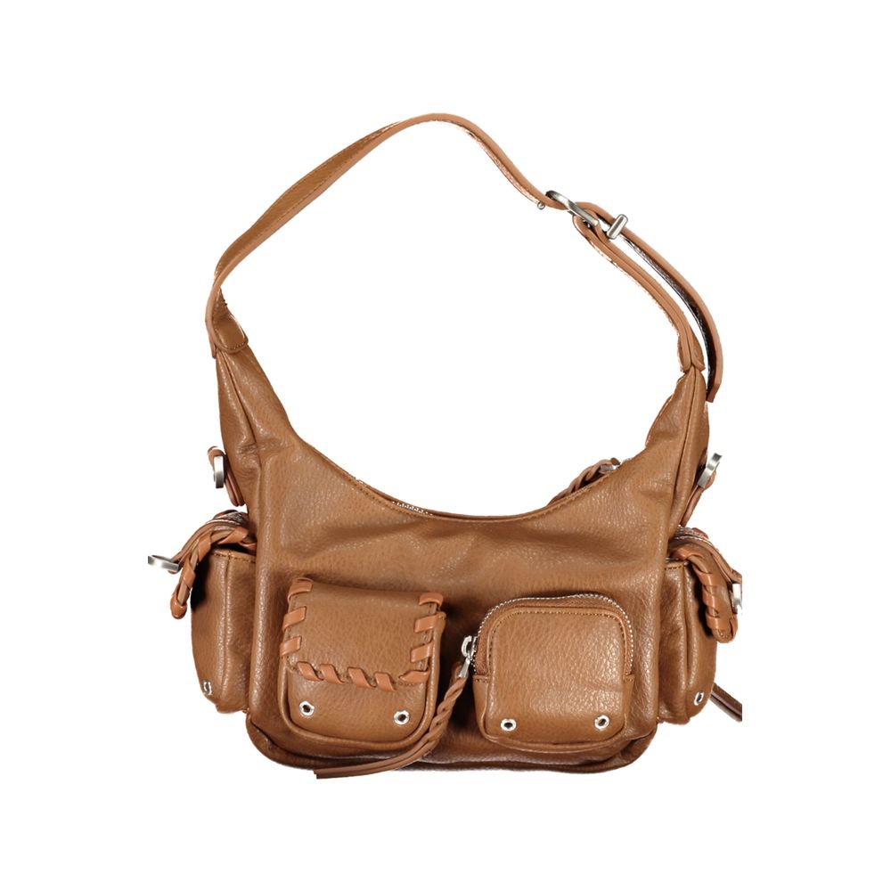 Desigual Braune Polyethylen-Handtasche